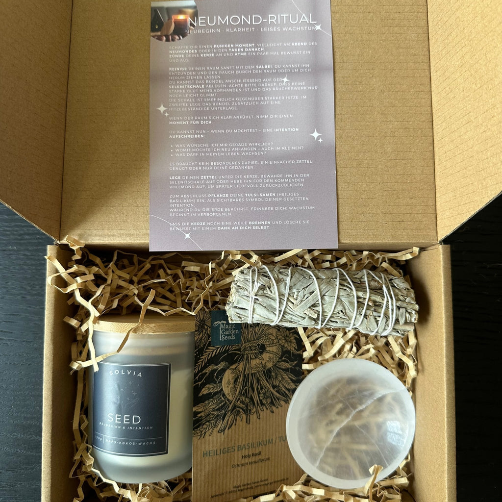 Neumond Ritualbox - Neubeginn & Intention - SOLVIA MOMENTS